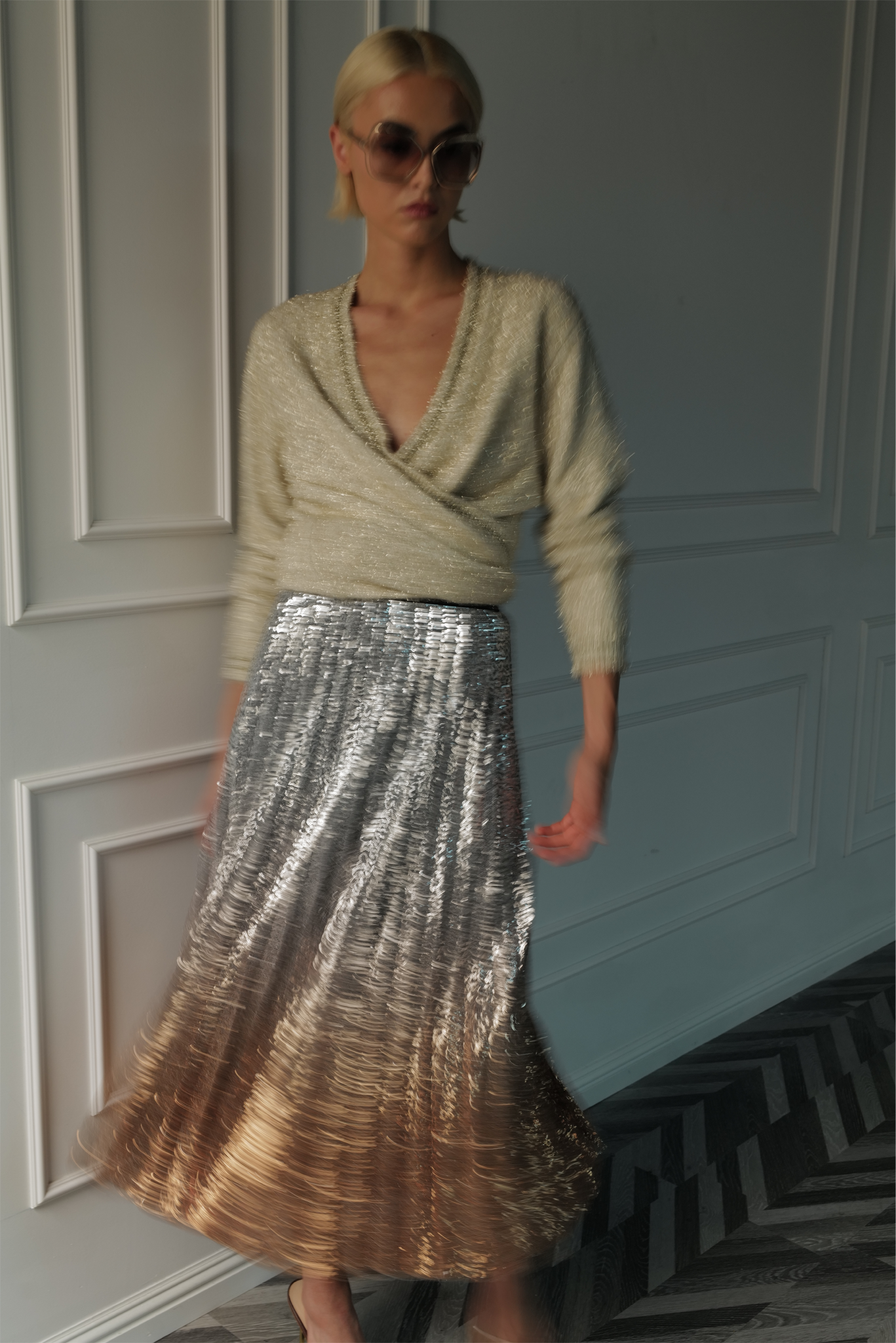 Belinda Ombre Pleated Skirt