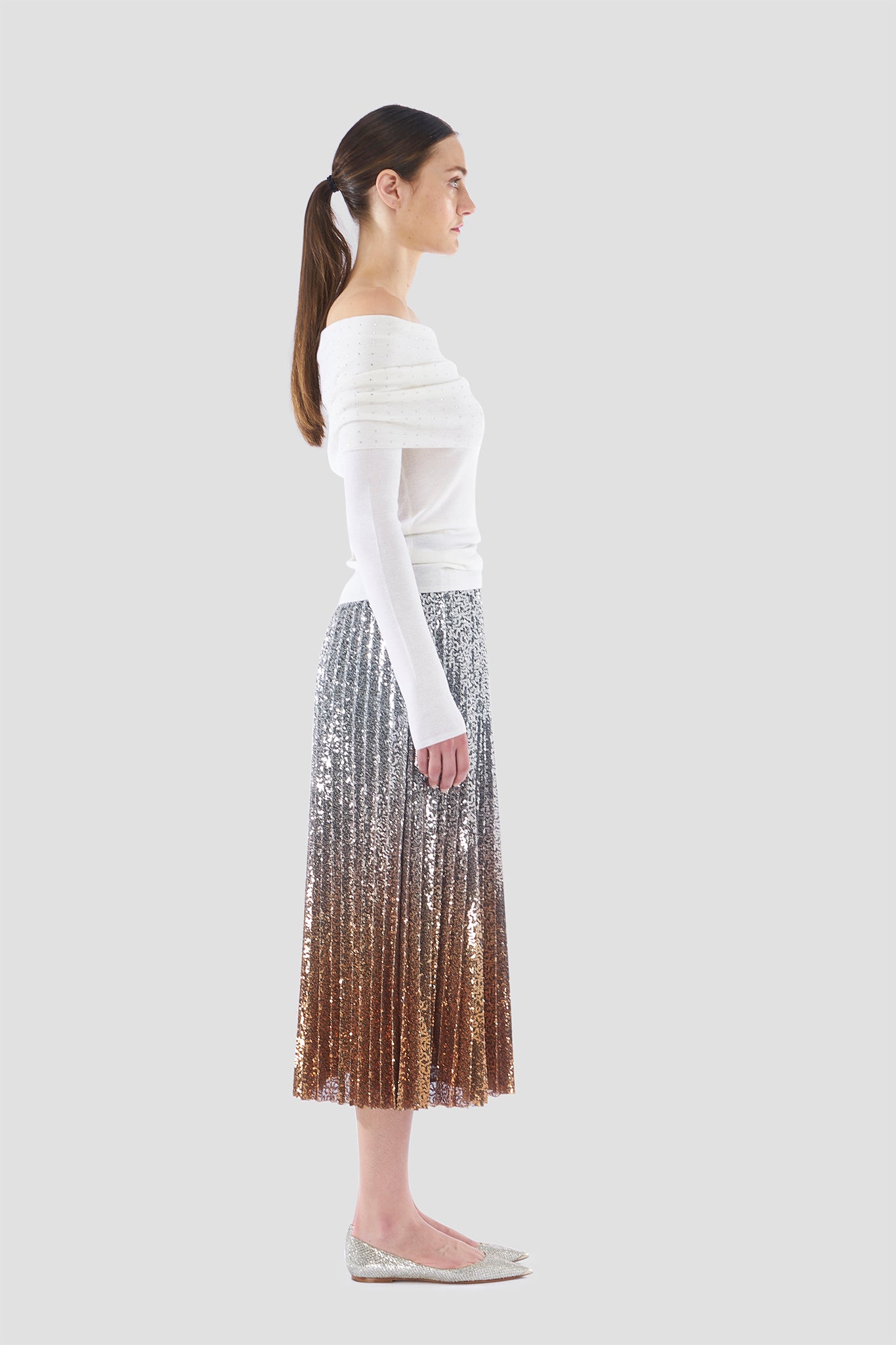 Belinda Ombre Pleated Skirt