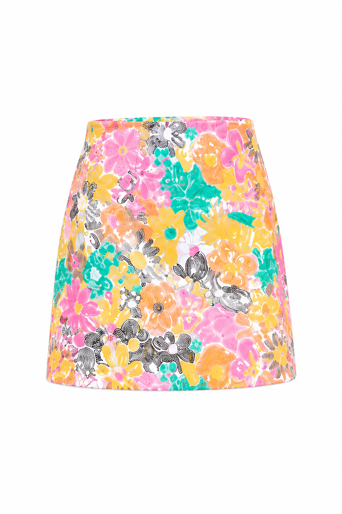 Neon Tuileries Mini Skirt