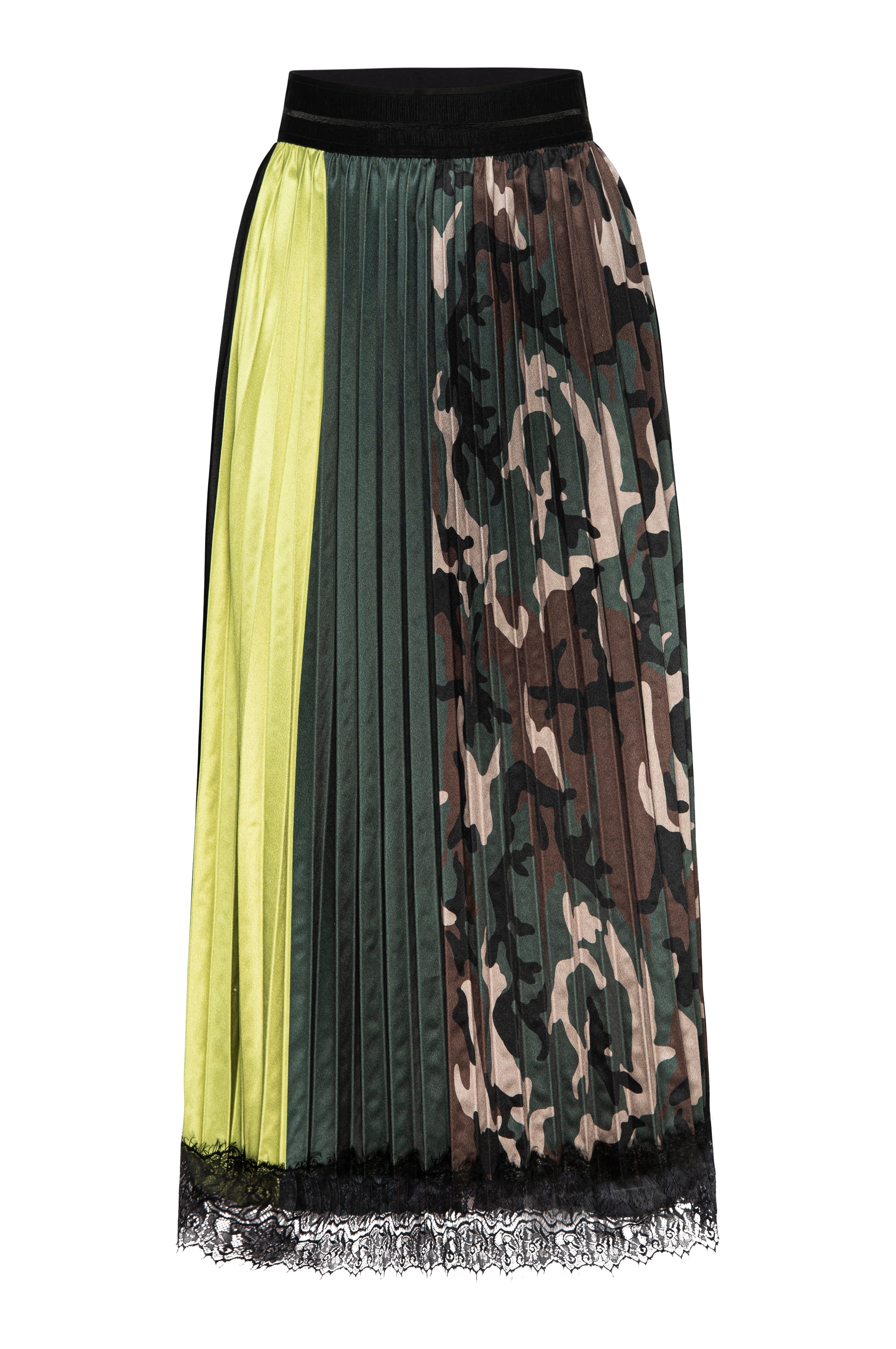 Le Superbe Urban Camo Pleat Skirt