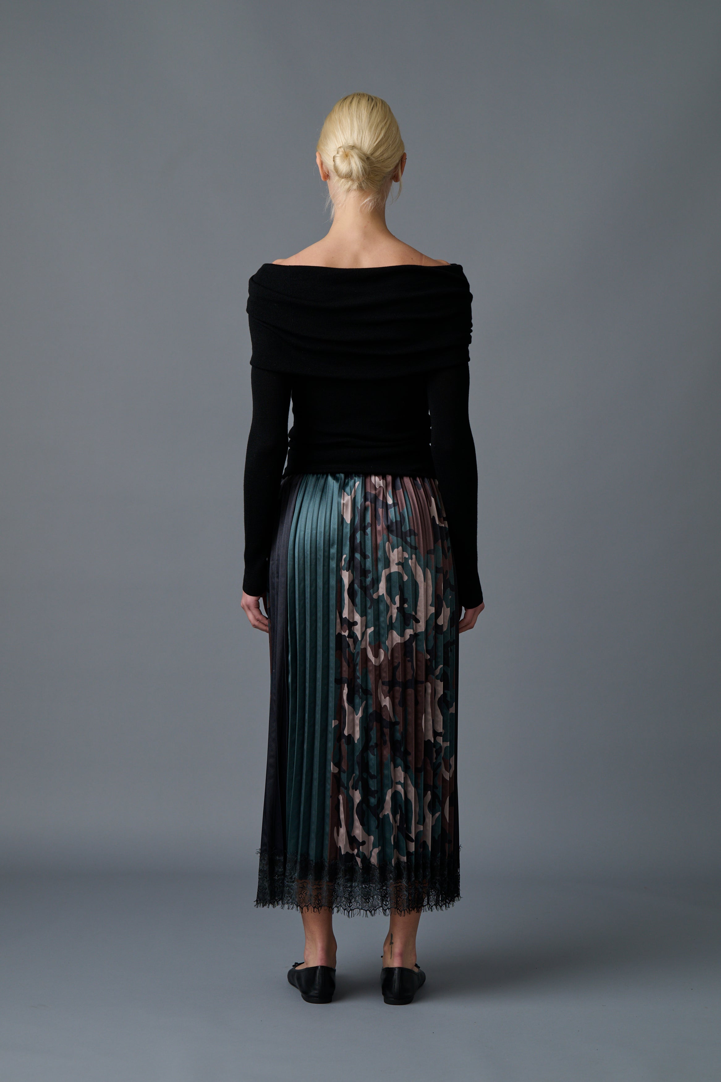 Le Superbe Urban Camo Pleat Skirt