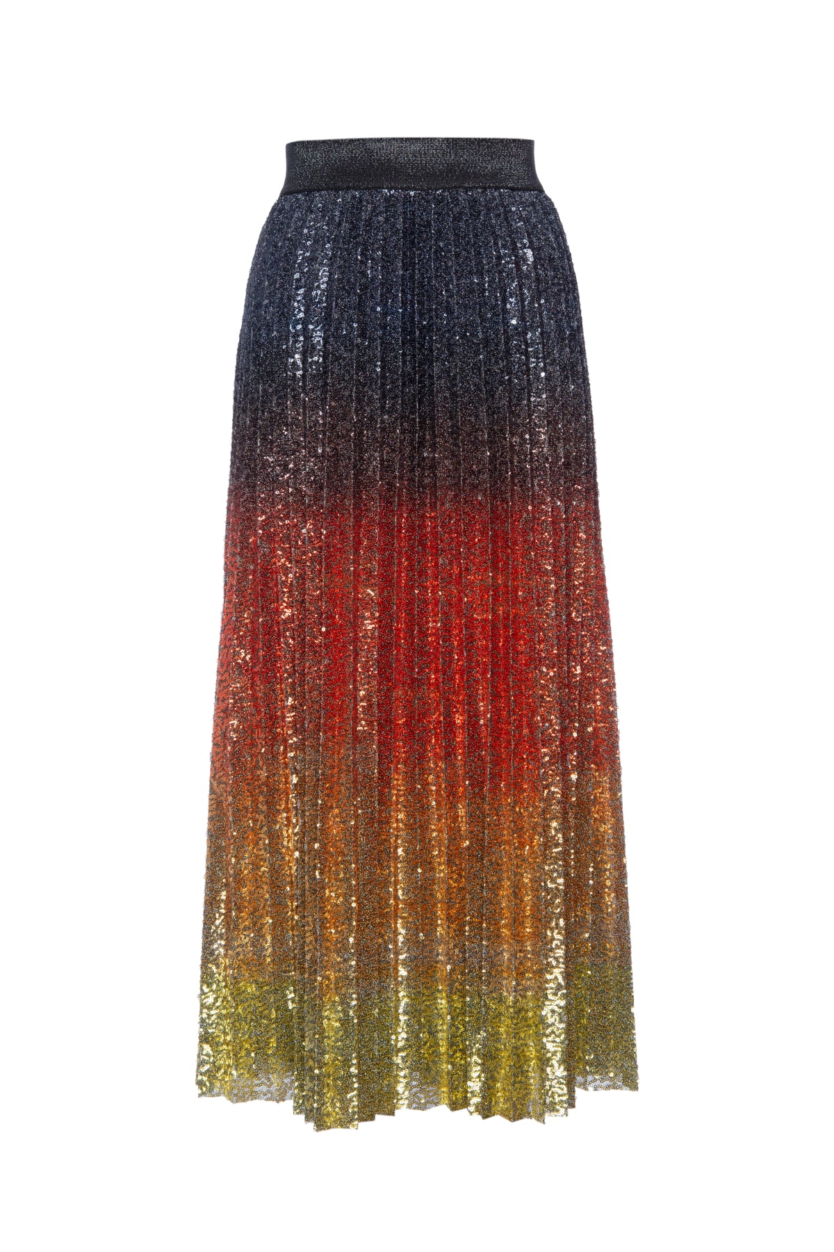 Flame Degrade Pleat Skirt