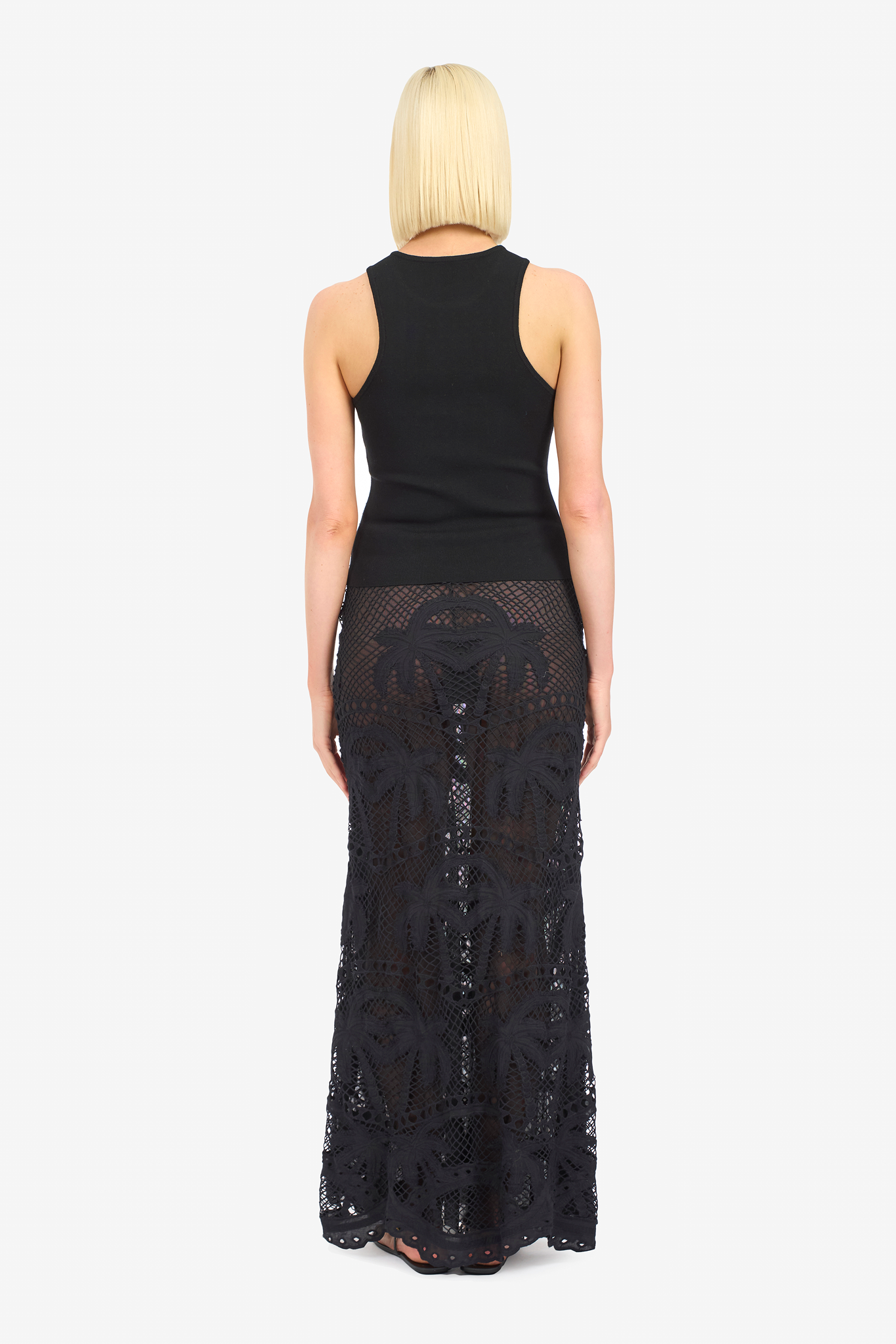 Bohemian Palms Slim Maxi Skirt