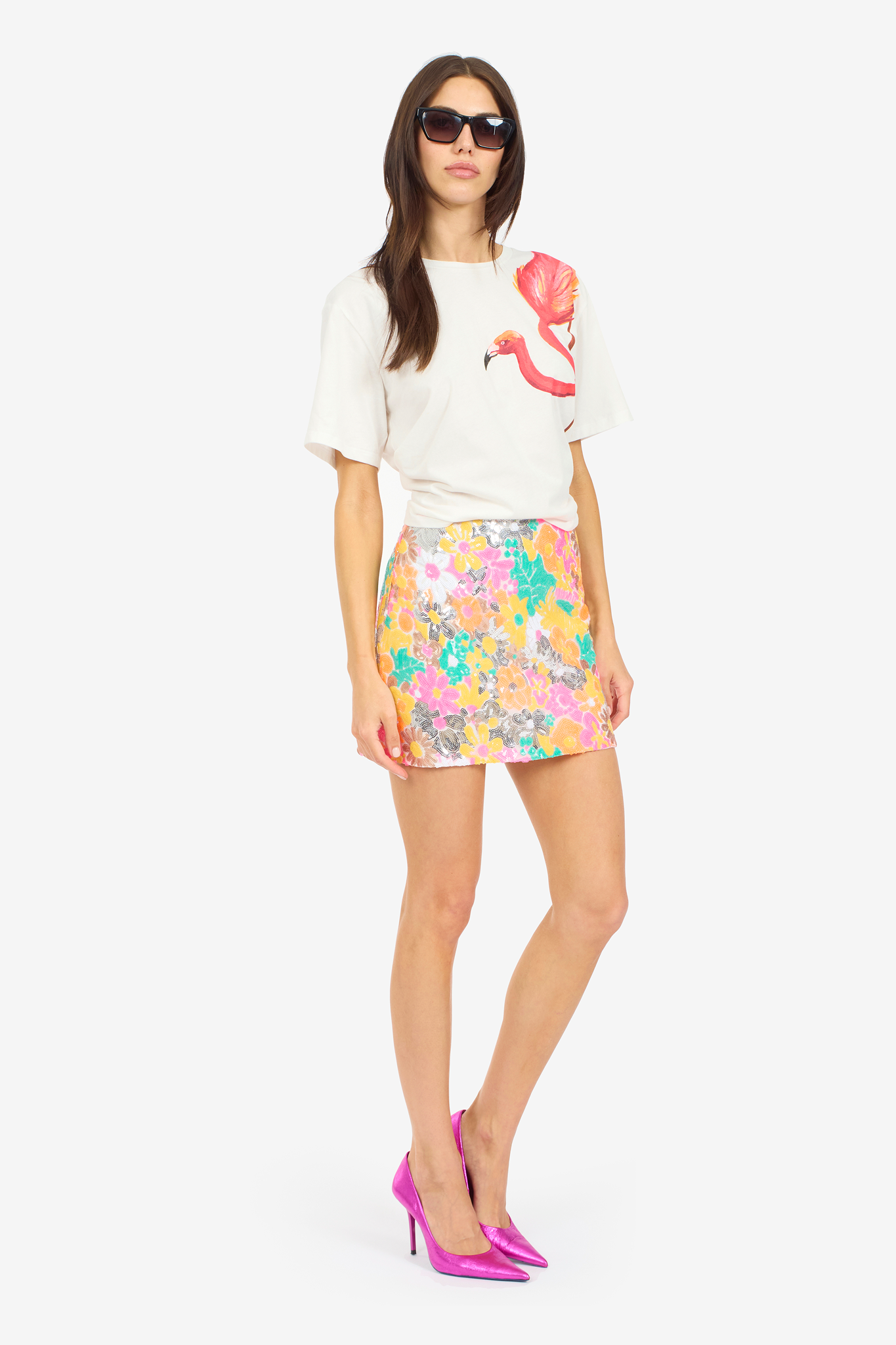 Neon Tuileries Mini Skirt