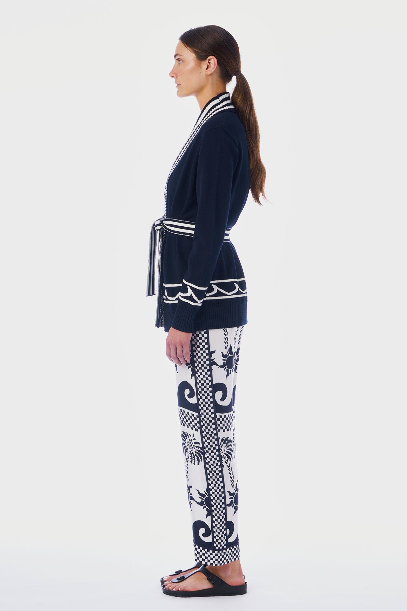 White Cap Boyfriend Cardigan