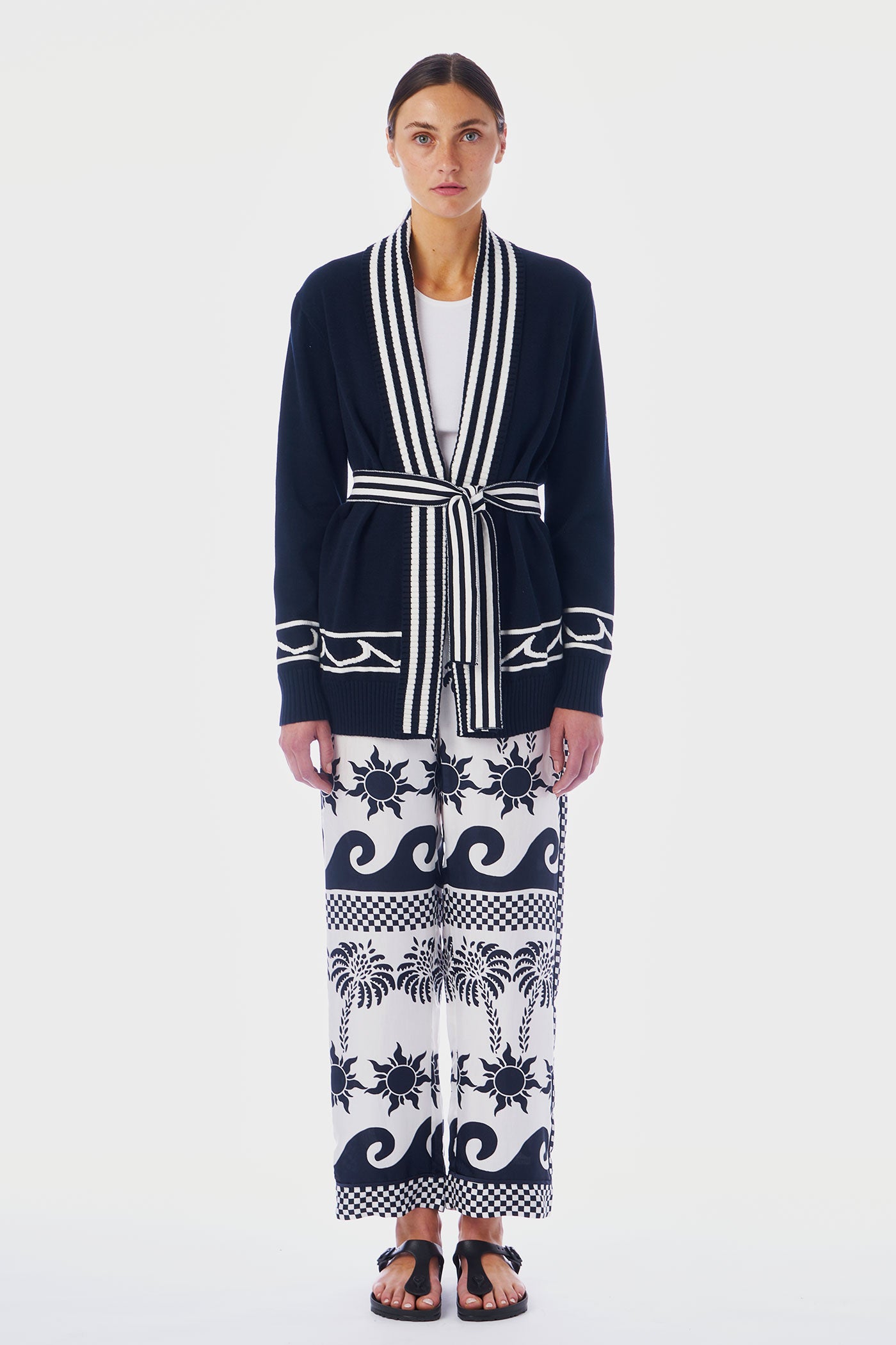 White Cap Boyfriend Cardigan