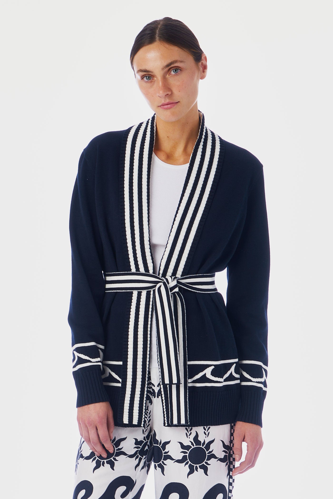 White Cap Boyfriend Cardigan