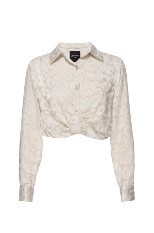 Snow Leopard Sunset Tower Tuck Shirt