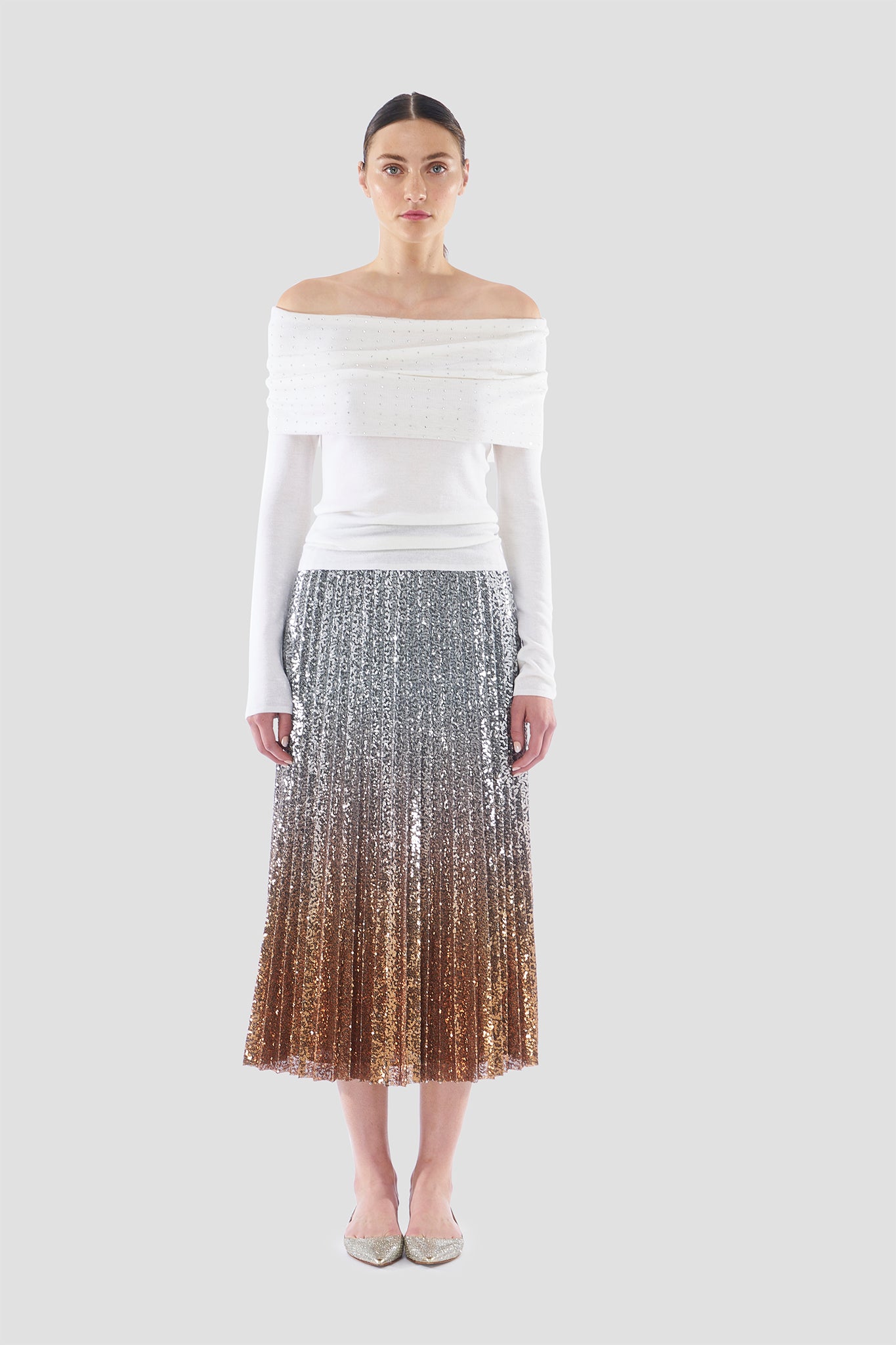 Belinda Ombre Pleated Skirt