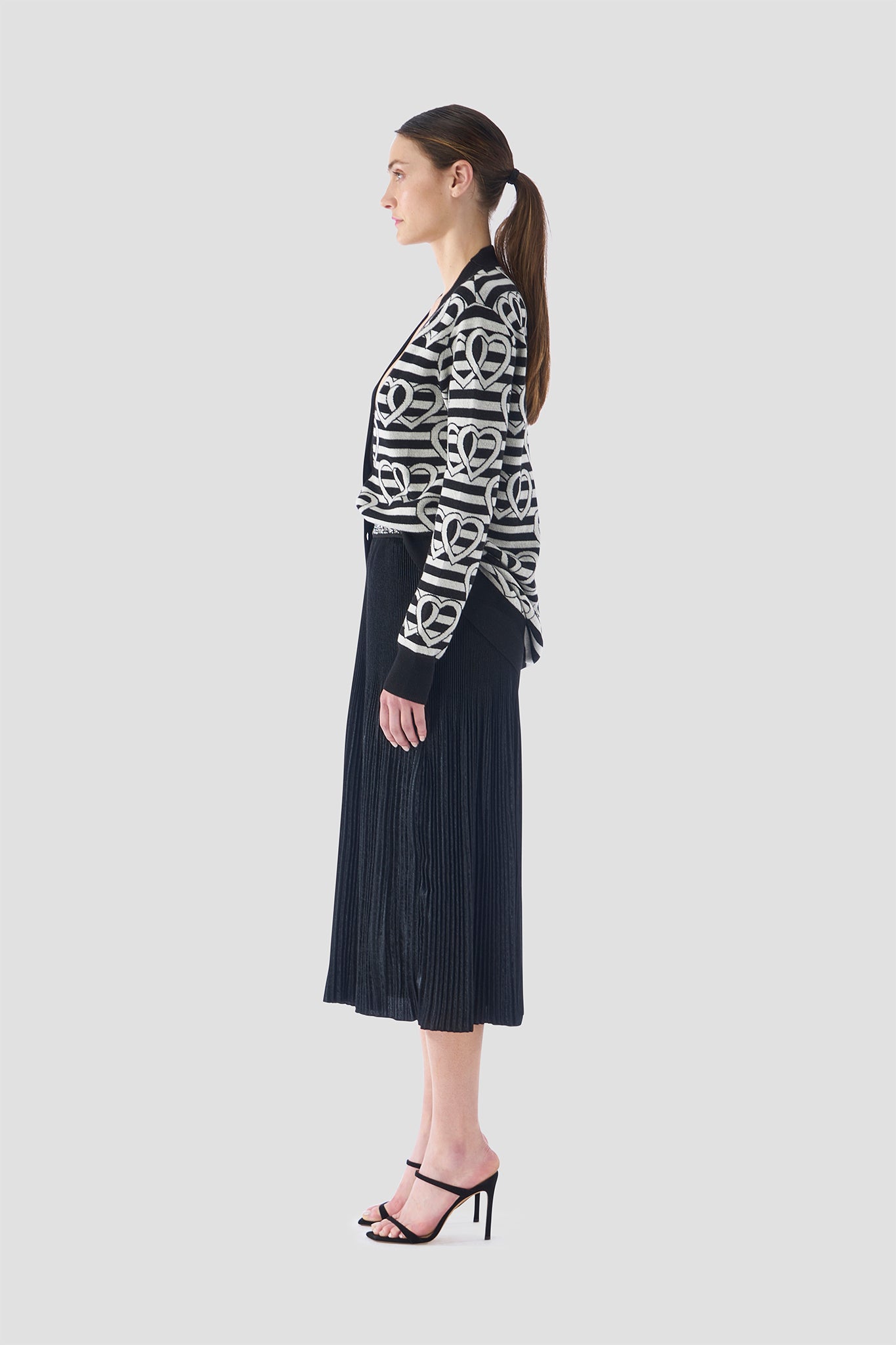 Foil Pleated Skirt