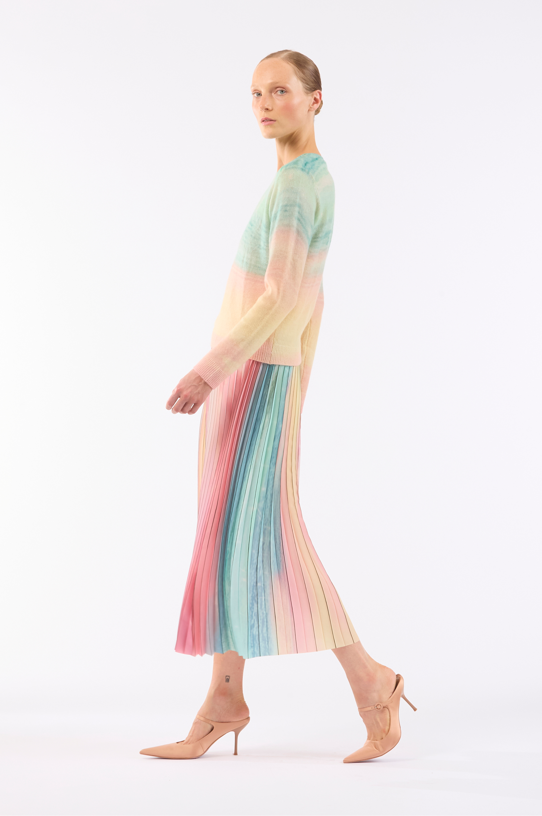 Scattered Clouds Pleated Skirt
