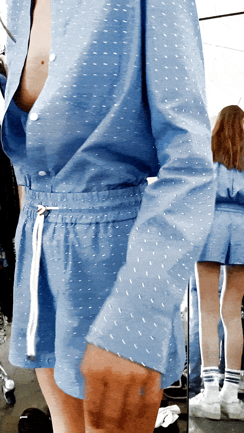 Chambray Shine Ex BF Shirt