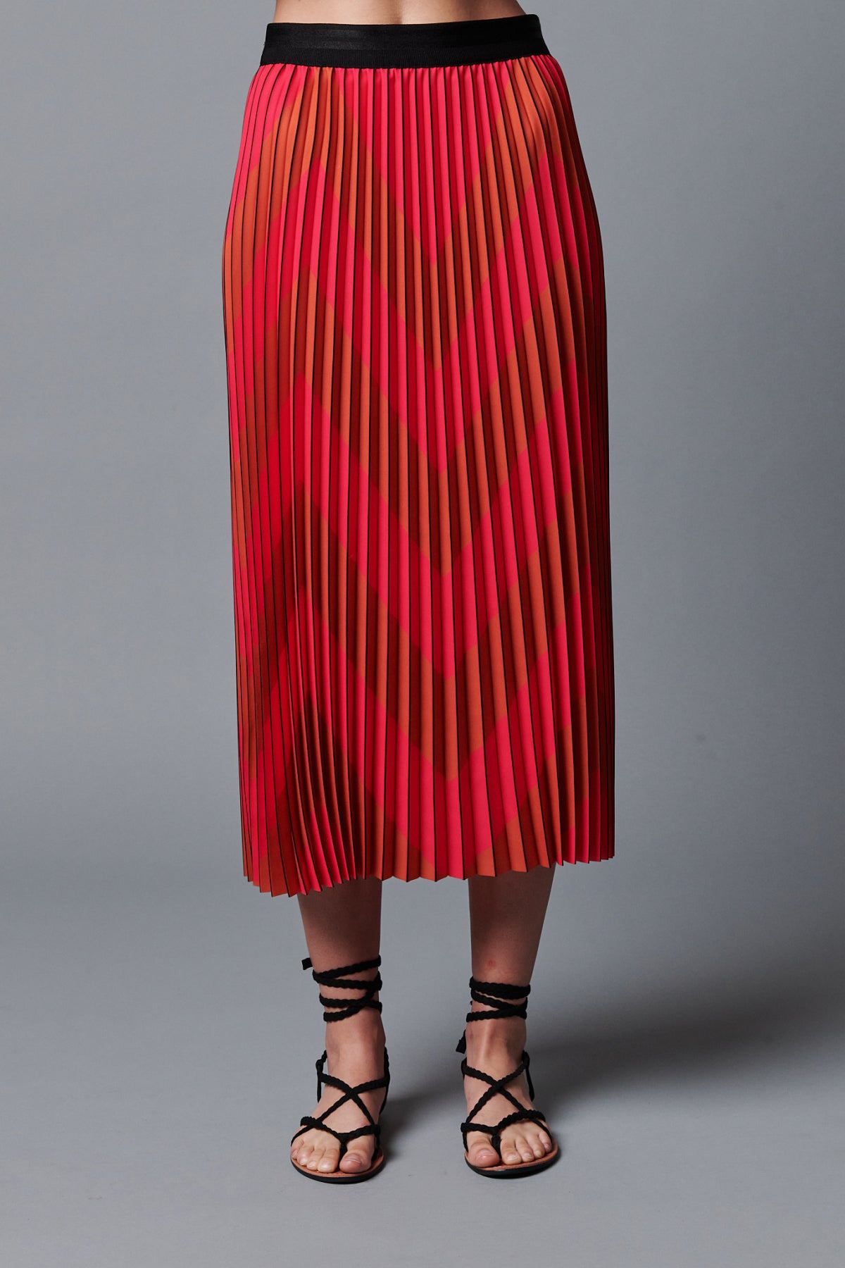 Le Superbe Chevron Pleated Skirt