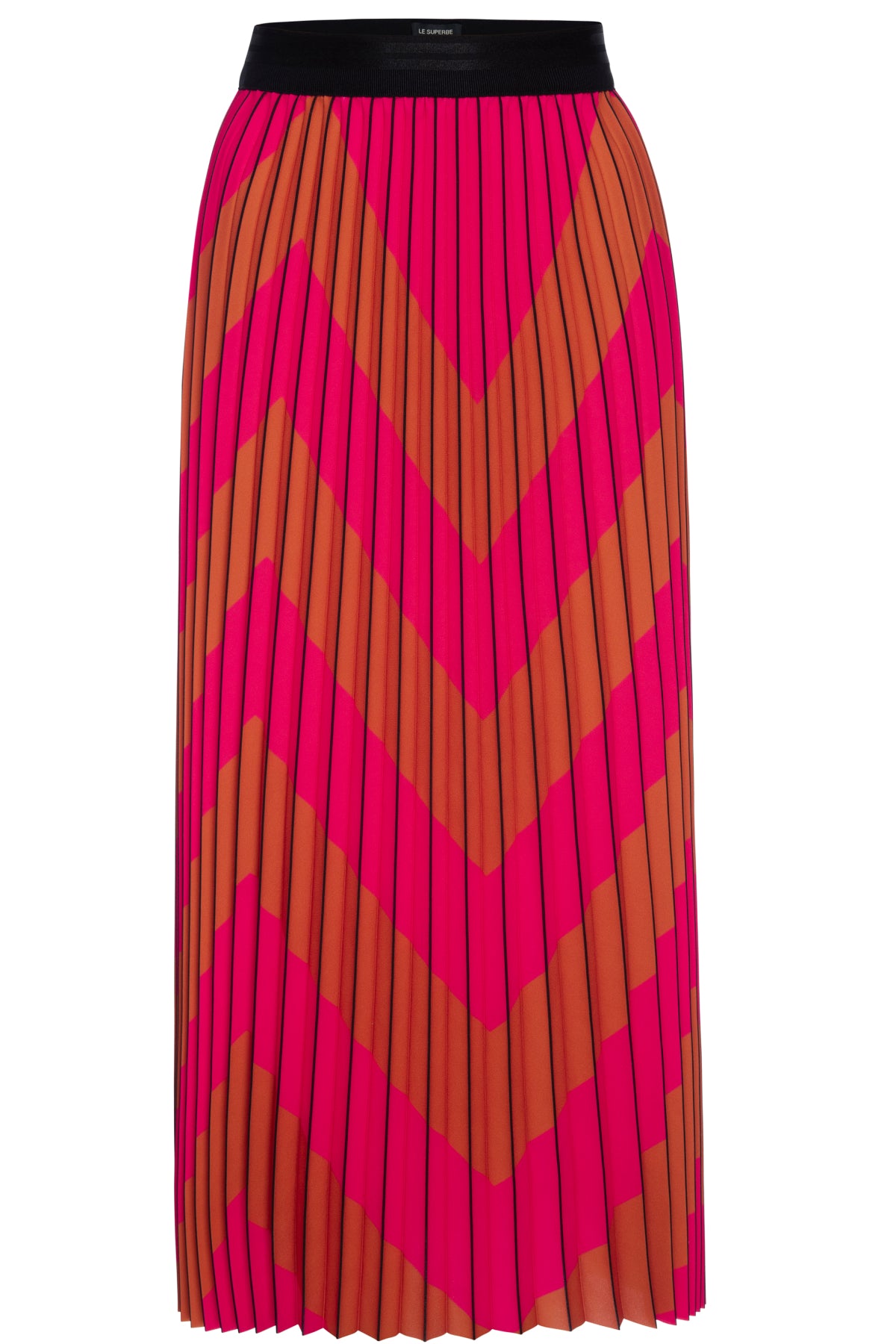 Le Superbe Chevron Pleated Skirt