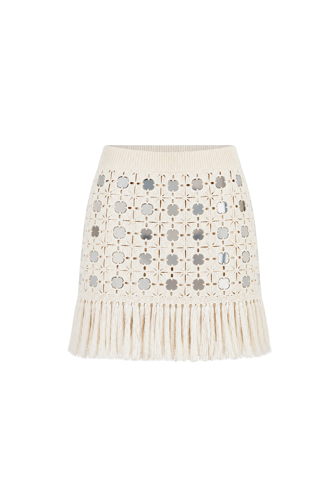 Gypset Crochet Mirrored Mini Skirt
