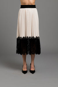 Interlace Pleated Skirt