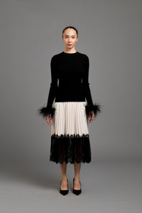Interlace Pleated Skirt