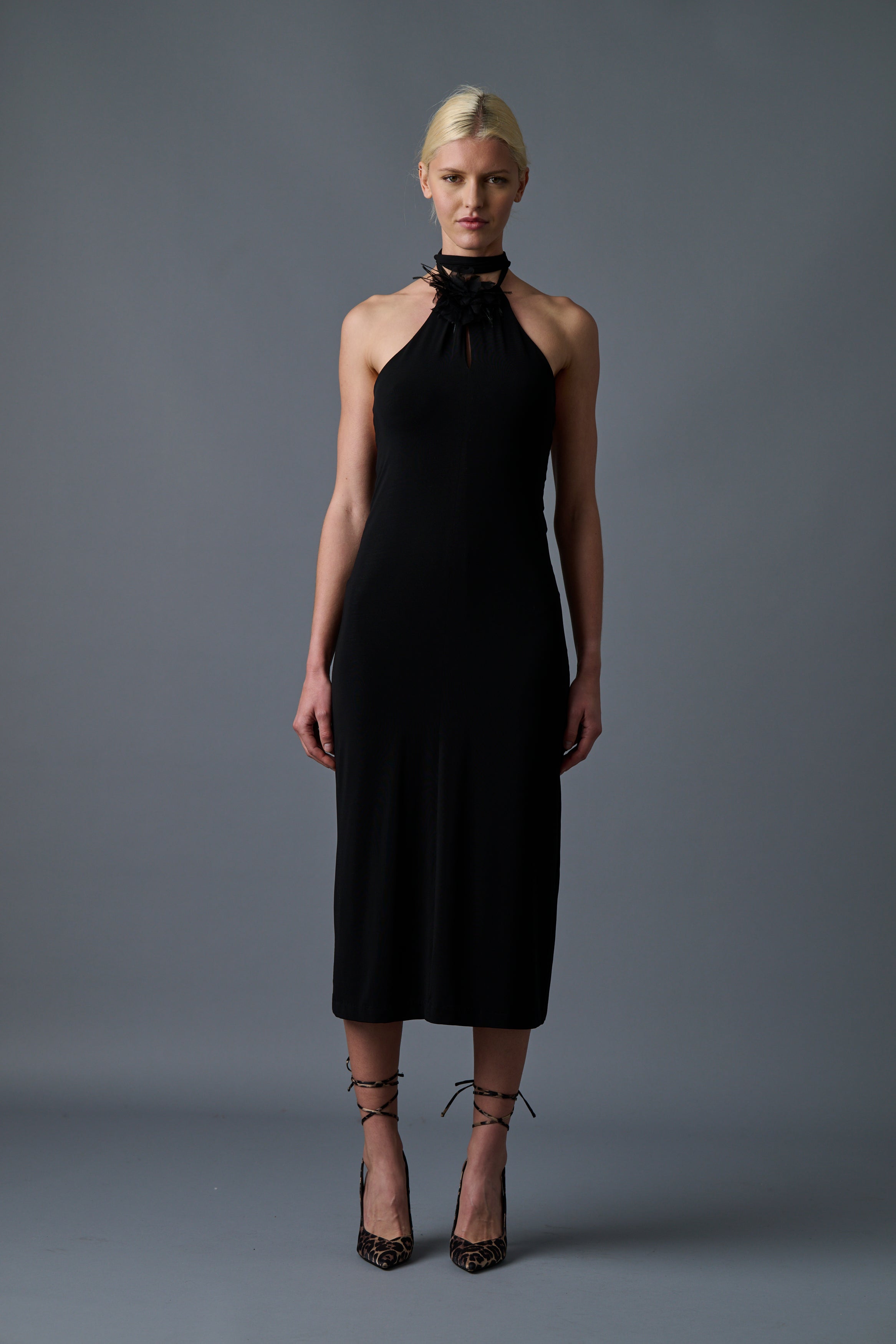 Twist Front Jersey Dress