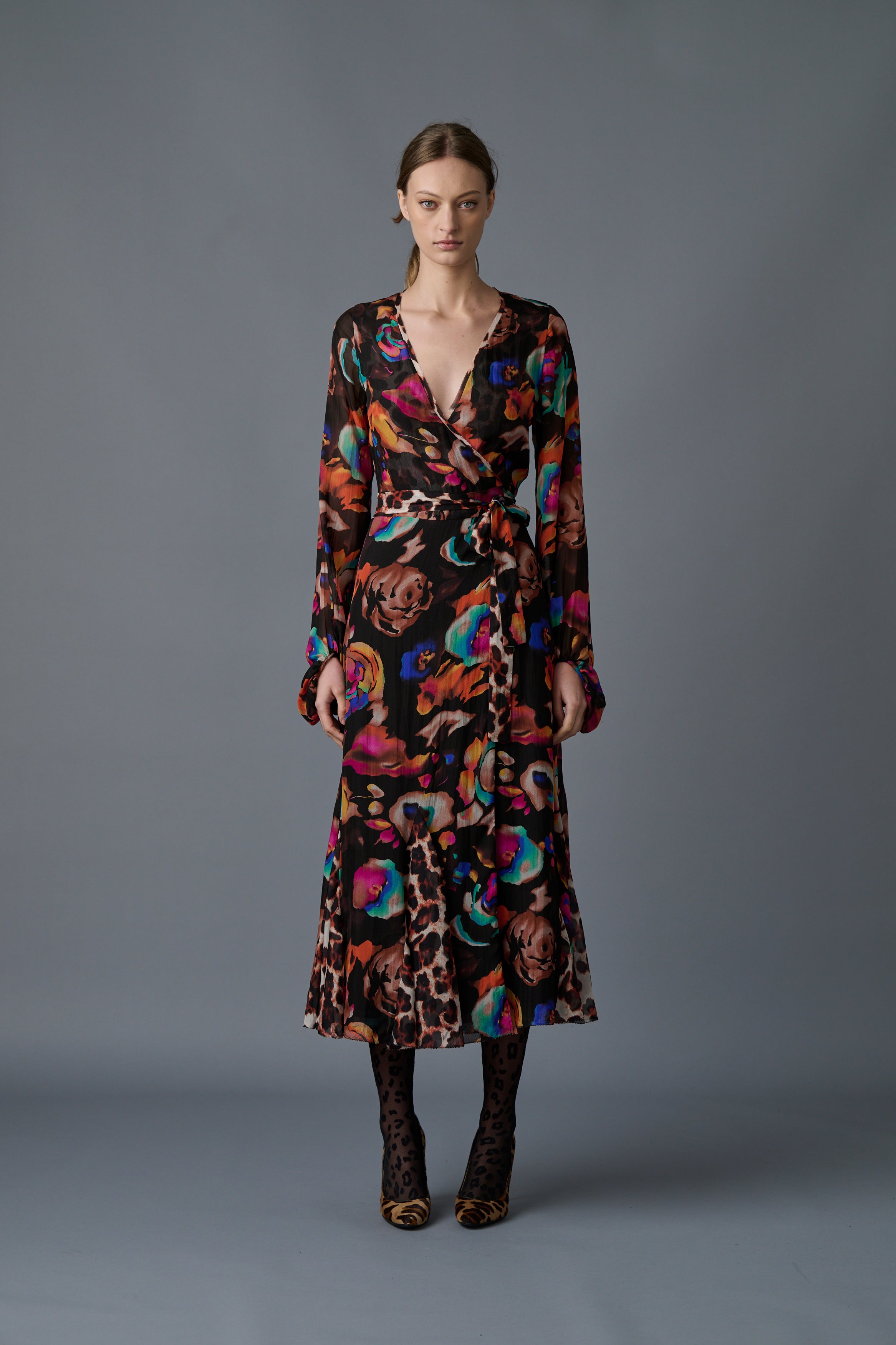 le superbe electric garden wrap dress
