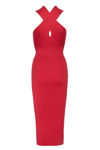 Dragon Fruit Dress in Lipstick Red