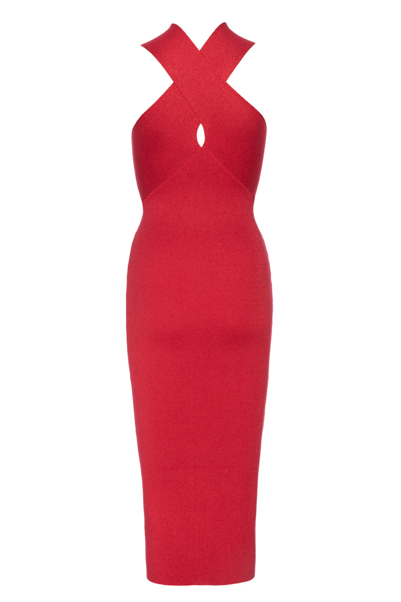 Dragon Fruit Dress in Lipstick Red