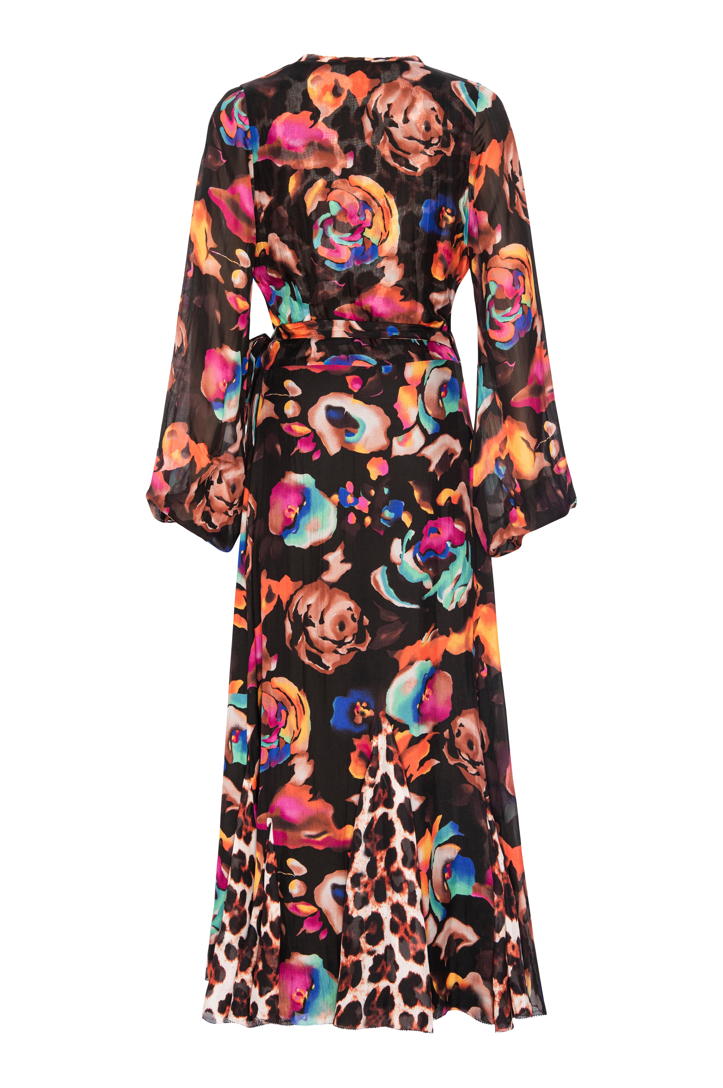le superbe electric garden wrap dress