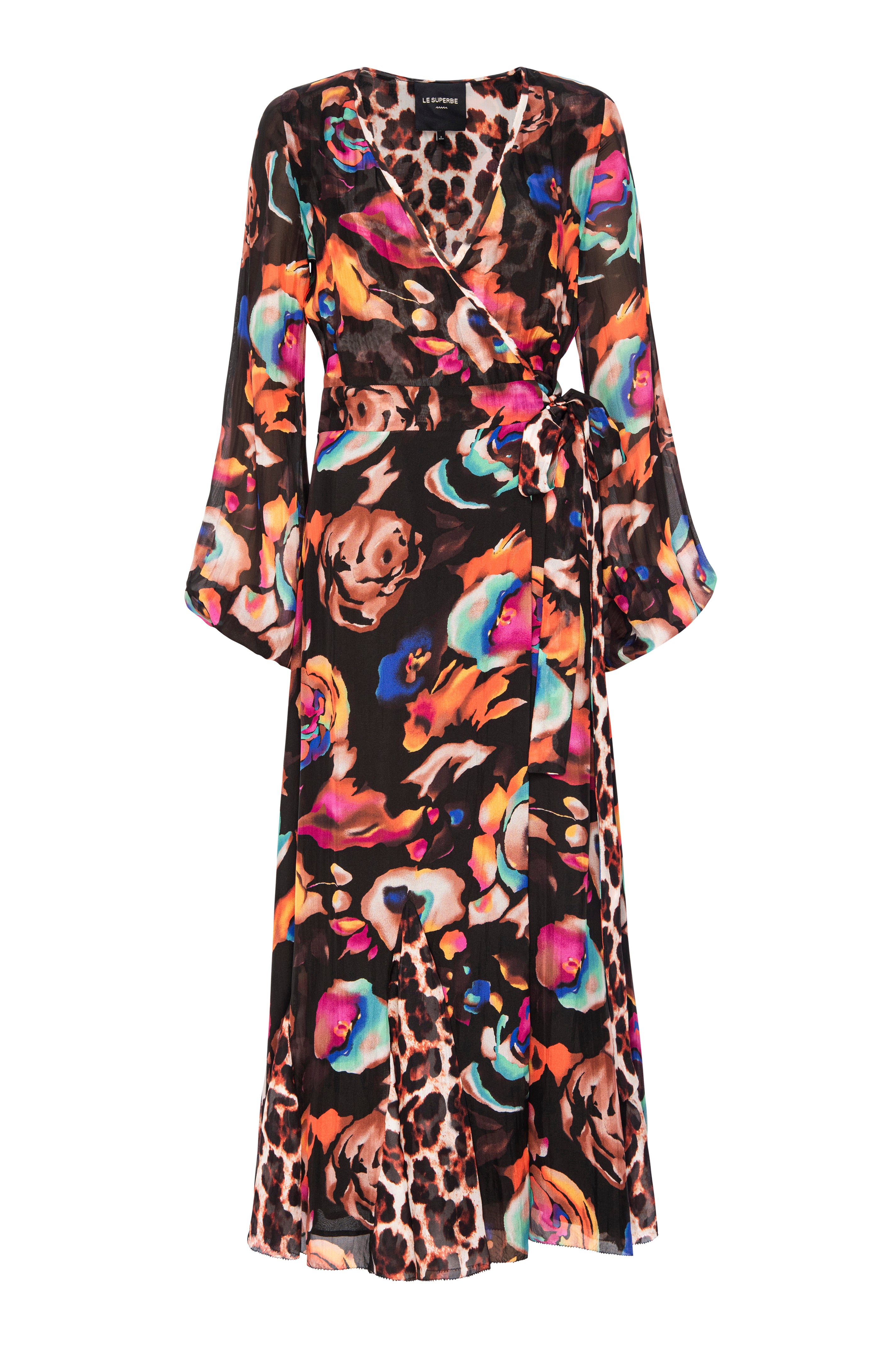 le superbe electric garden wrap dress