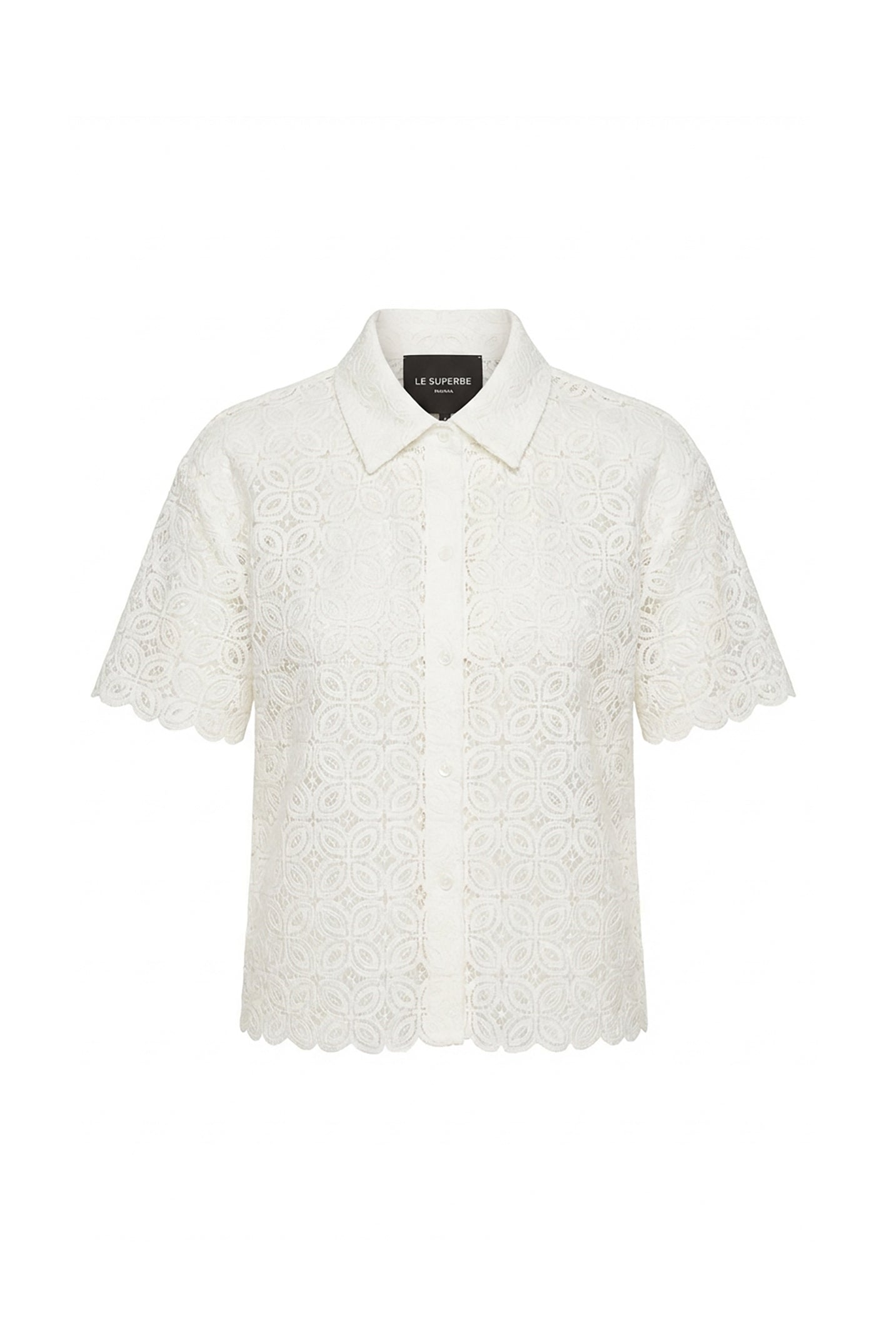 Micro Crochet Camp Shirt