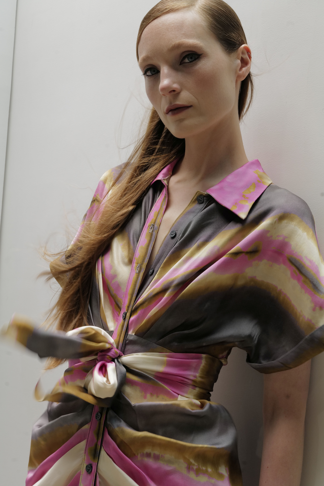 Shibori Stripe Miko Dress