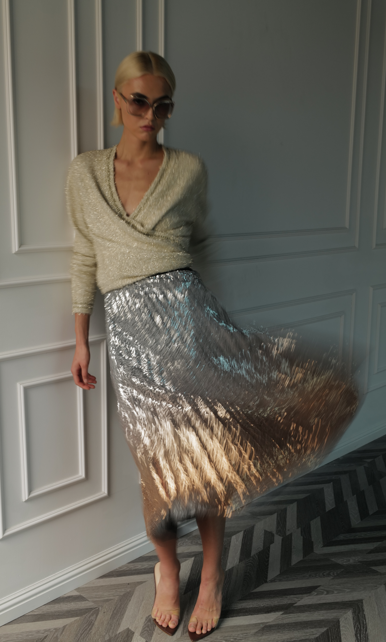 Belinda Ombre Pleated Skirt