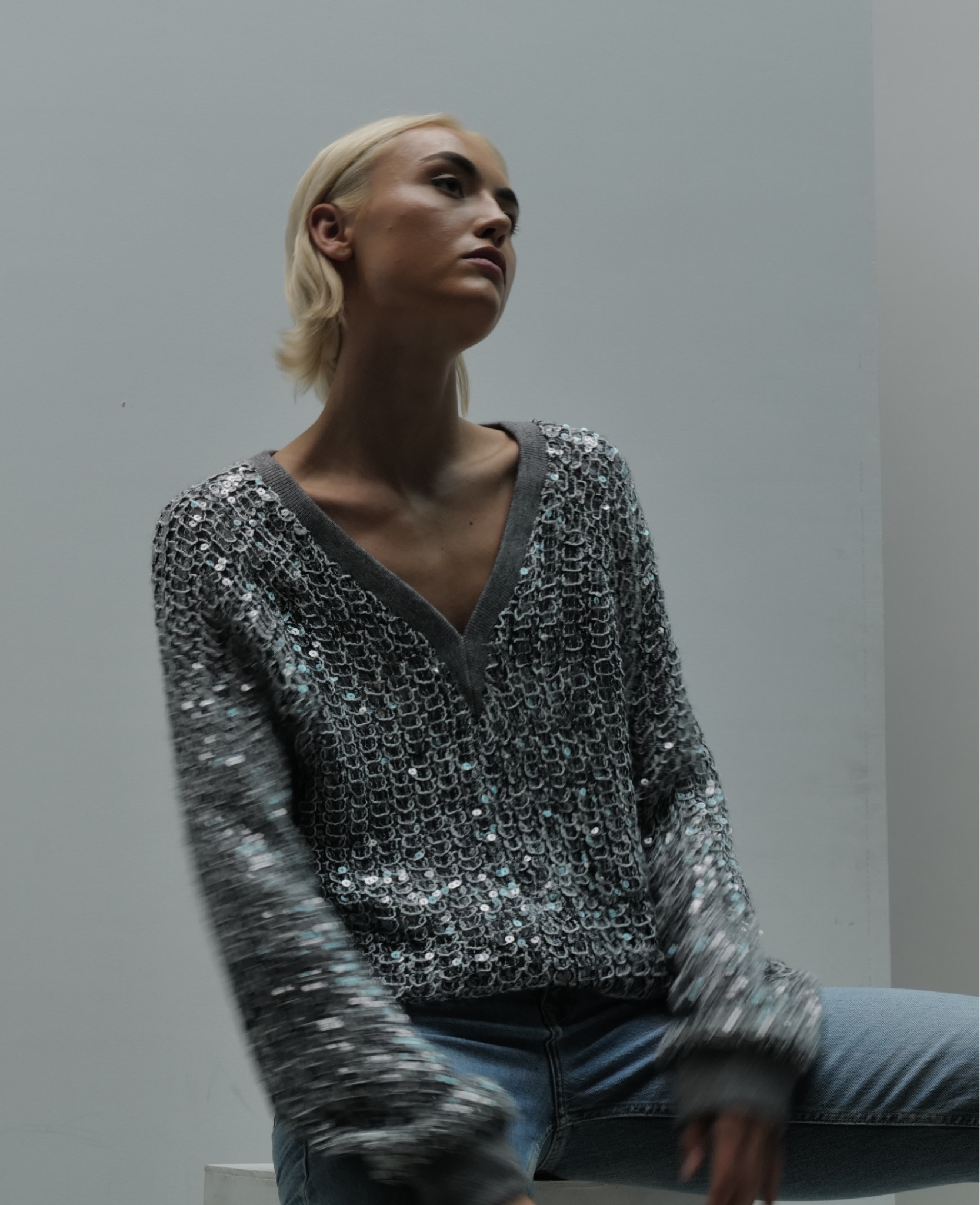 Touch Of Grey V-Neck