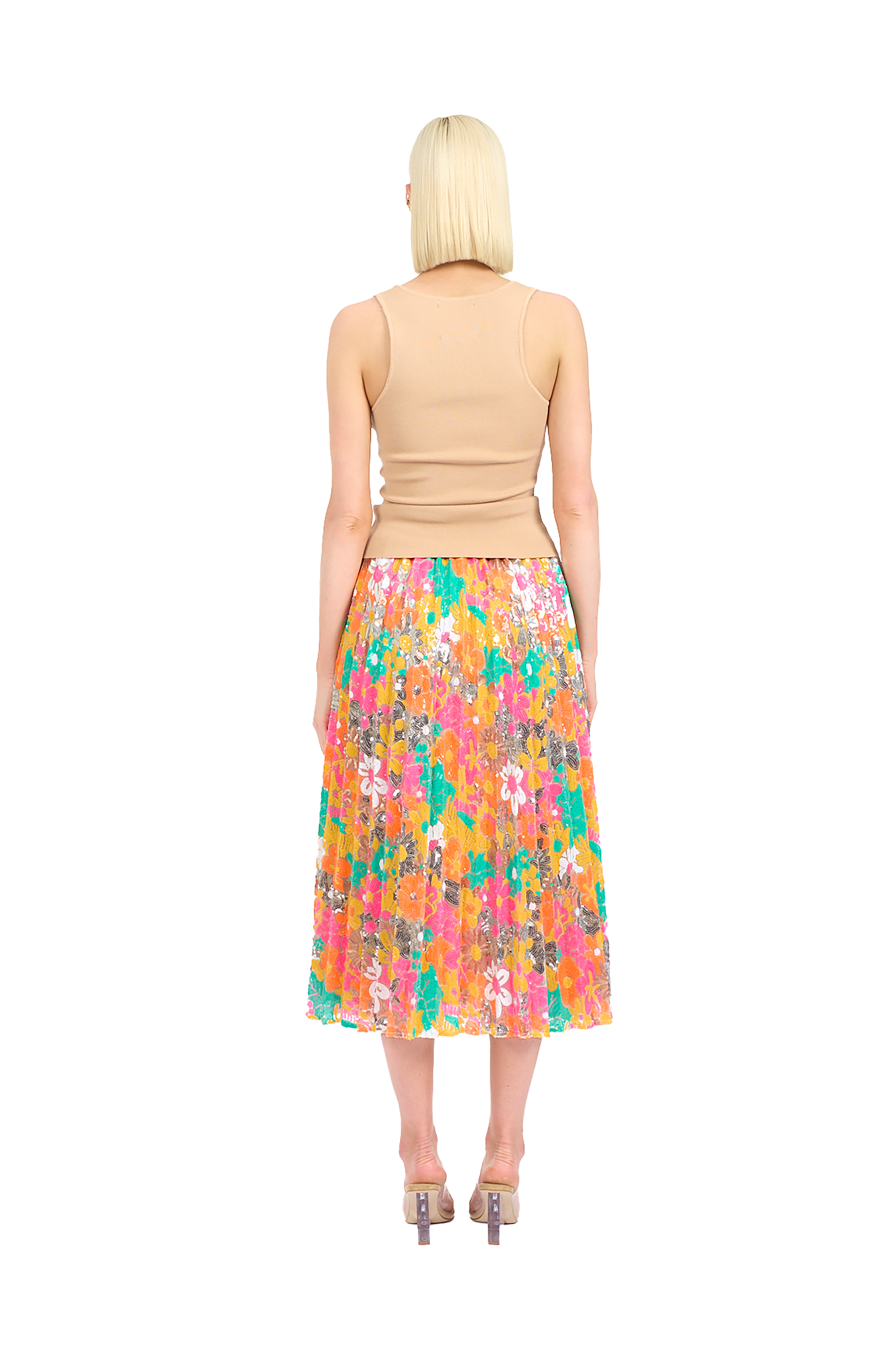 Neon Tuileries Pleated Skirt