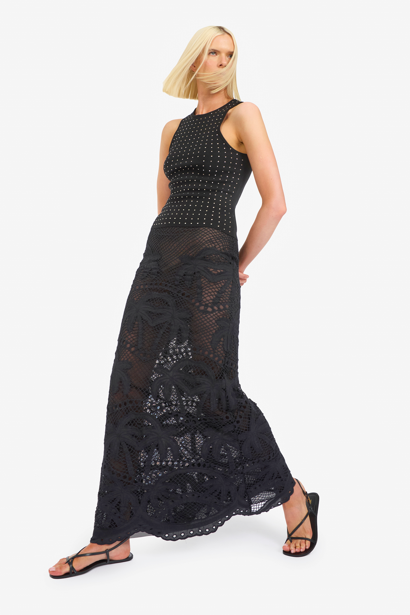 Bohemian Palms Slim Maxi Skirt
