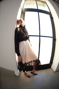 Interlace Pleated Skirt