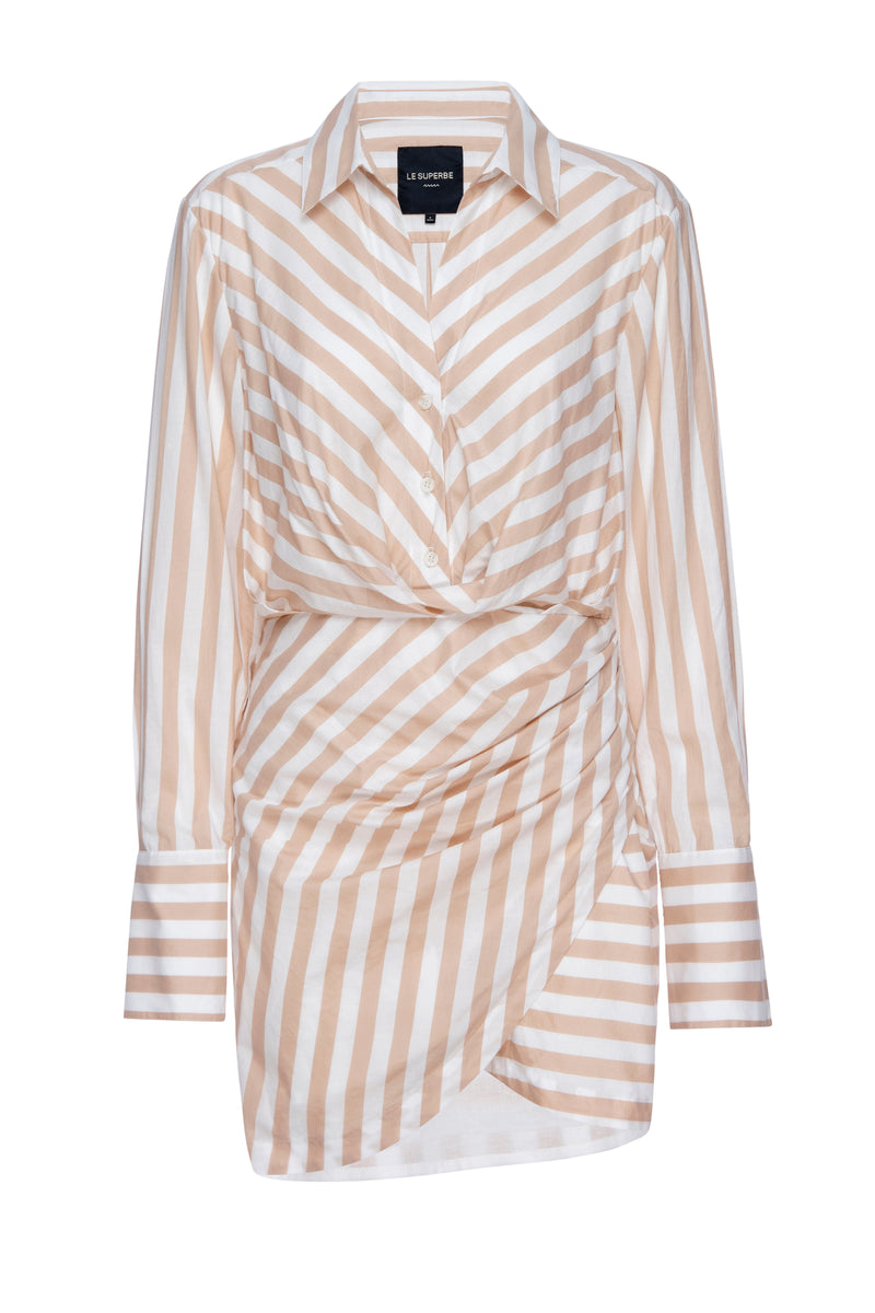 Jean Seberg Reversible Dress Black White Stripe - Le Superbe