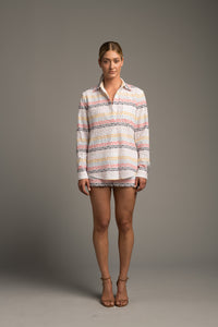 Sunset Eyelet Bf Shirt