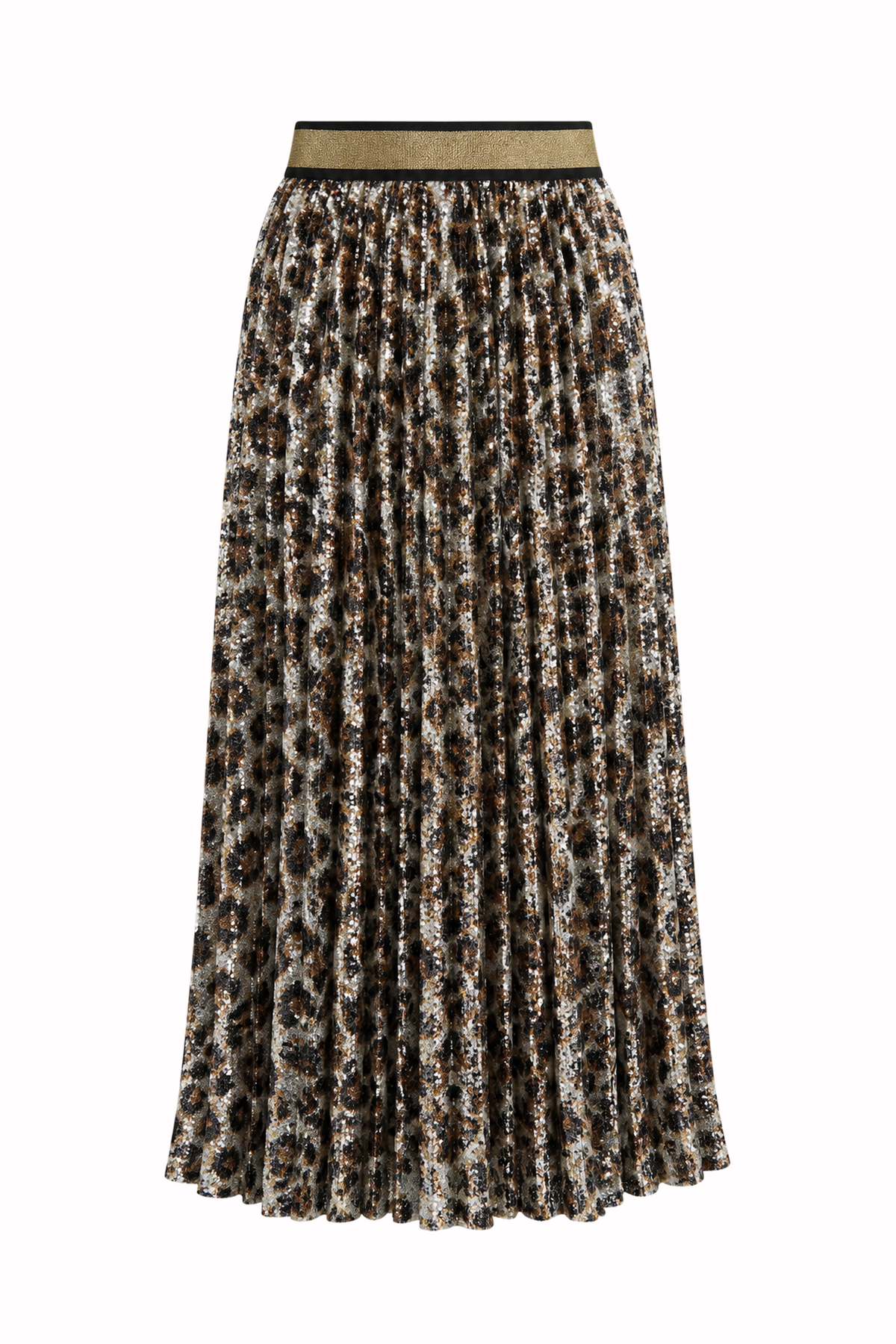 Mrs. Mason Leopard Pleated Skirt