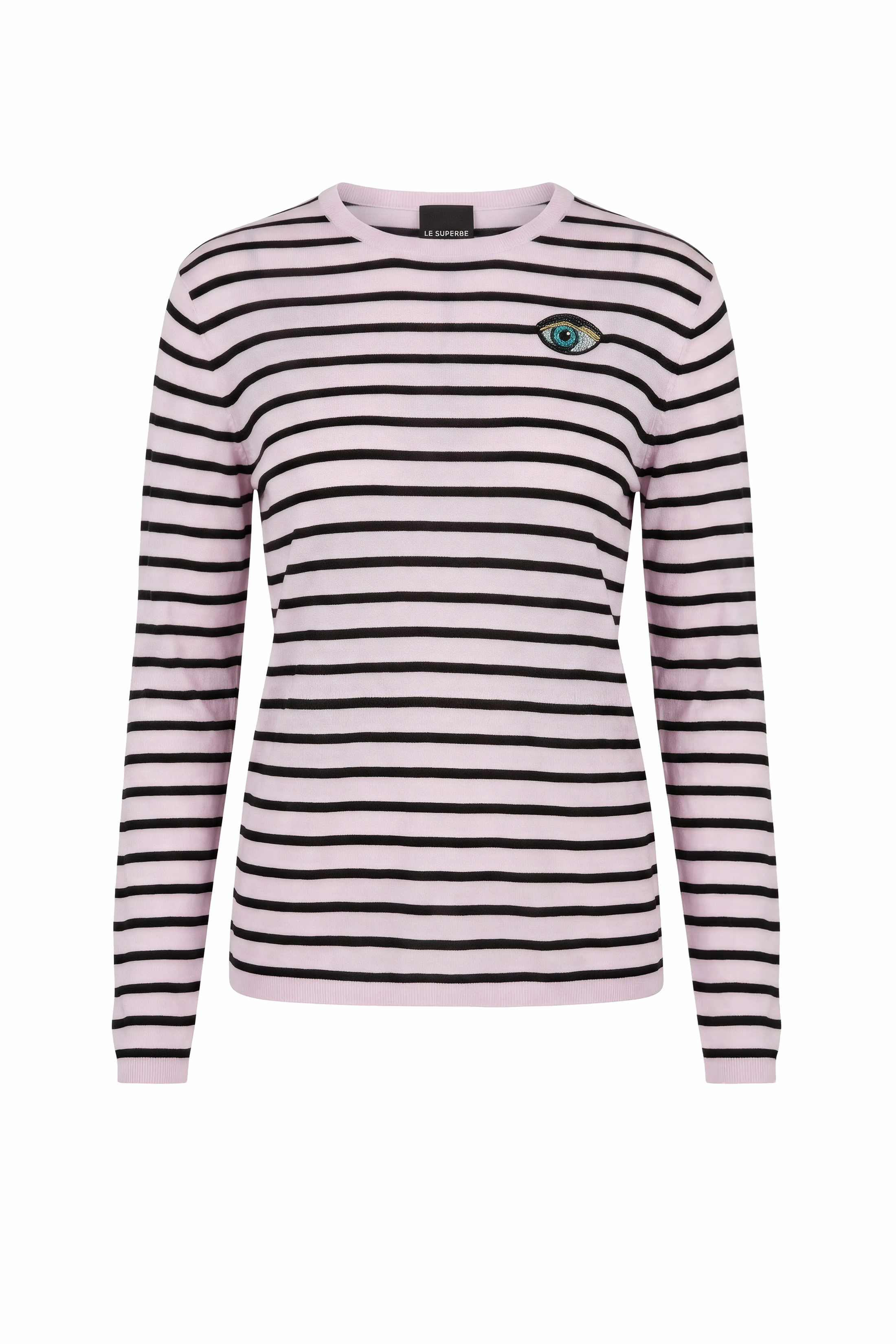 See You Stripe Jumper (pale lilac)