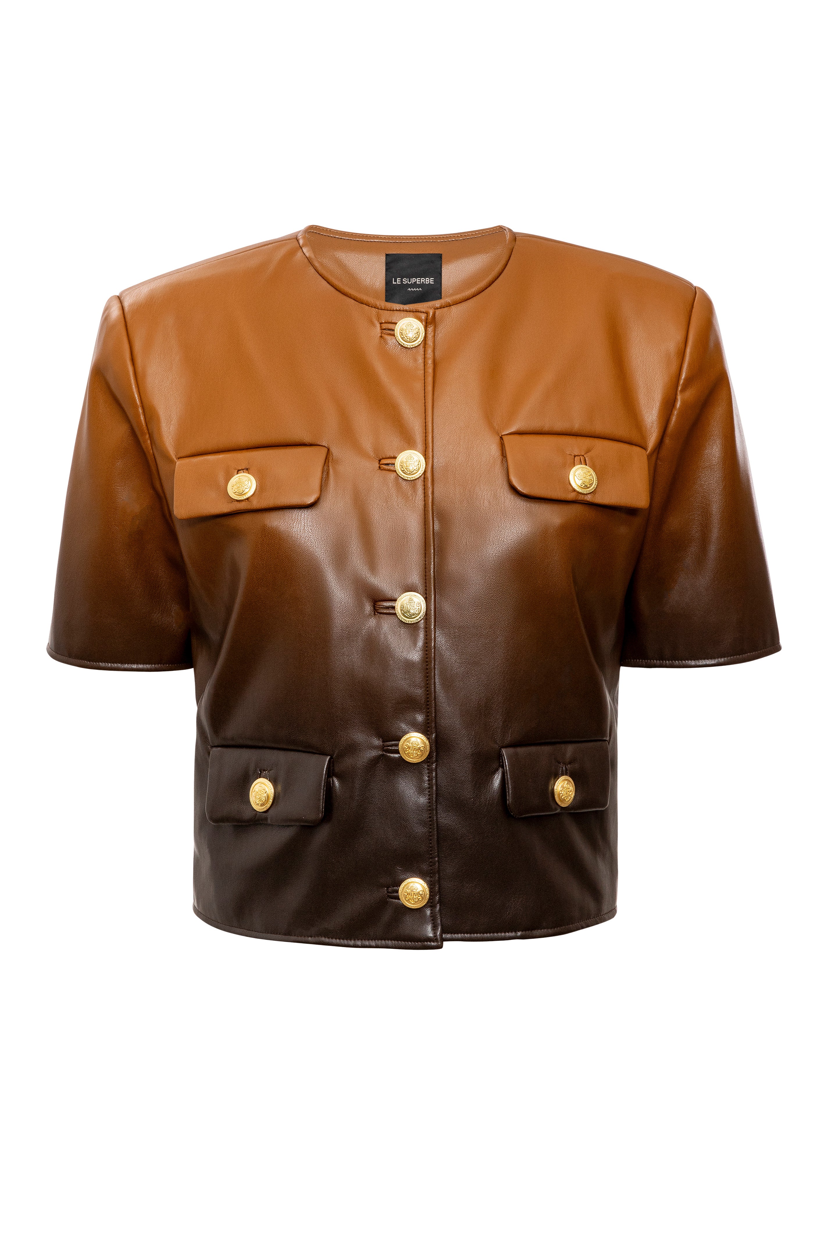 Paradis Vegan Leather Short Sleeve Jacket