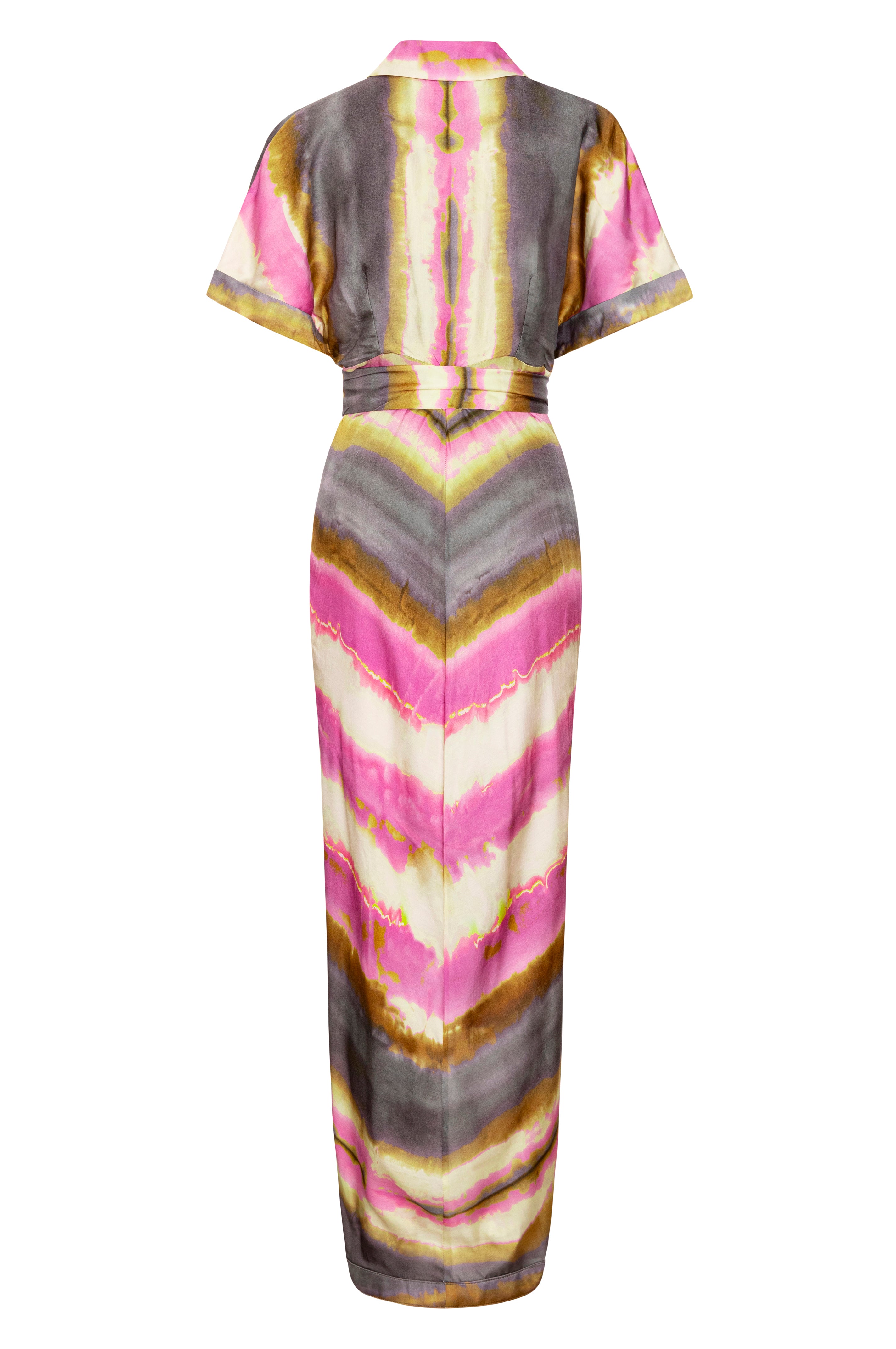 Shibori Stripe Miko Dress