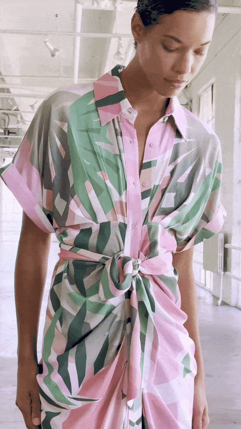 Geo Tropical Miko Dress