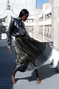 The Ritz Two Toned Pleated Skirt