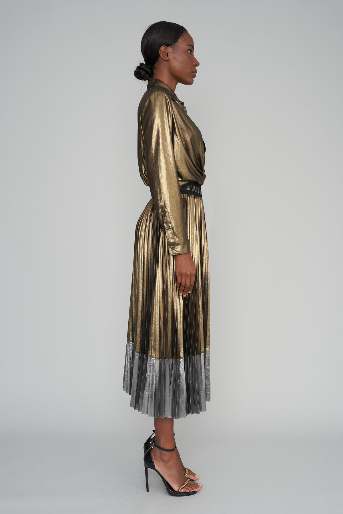 The Ritz Two Toned Pleated Skirt
