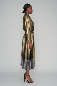 The Ritz Two Toned Pleated Skirt