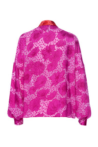 Aurora Flora Tie Front Blouse