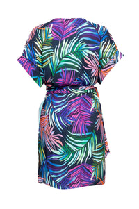 Rainbow Ferns Wrap Dress