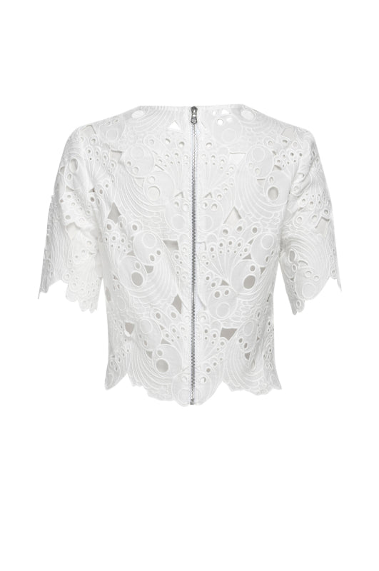 Wave Eyelet Top