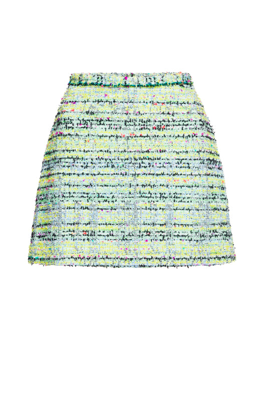 Minifalda de tweed de playa
