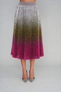 Flaming Colossus Pleated Skirt
