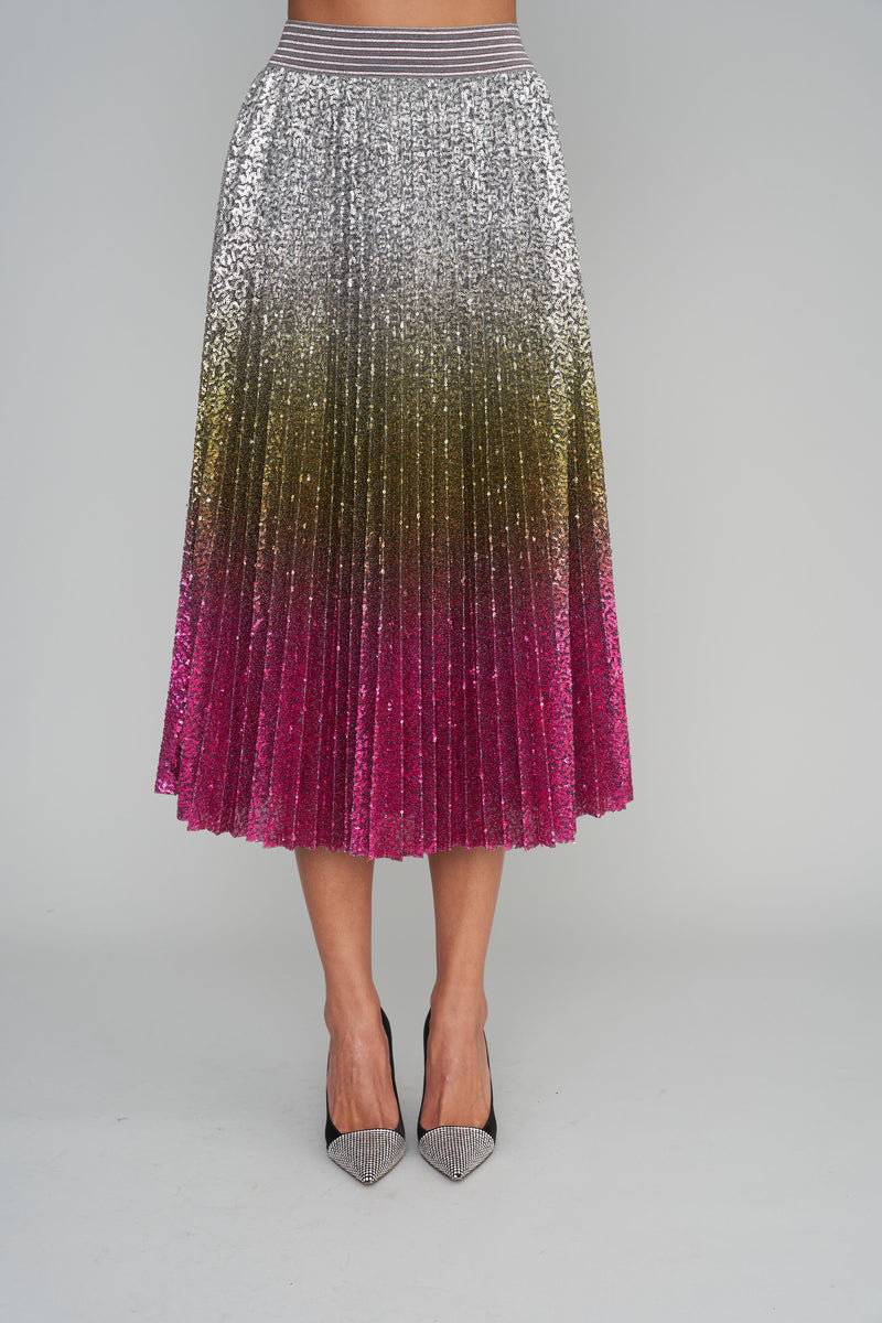Flaming Colossus Pleated Skirt